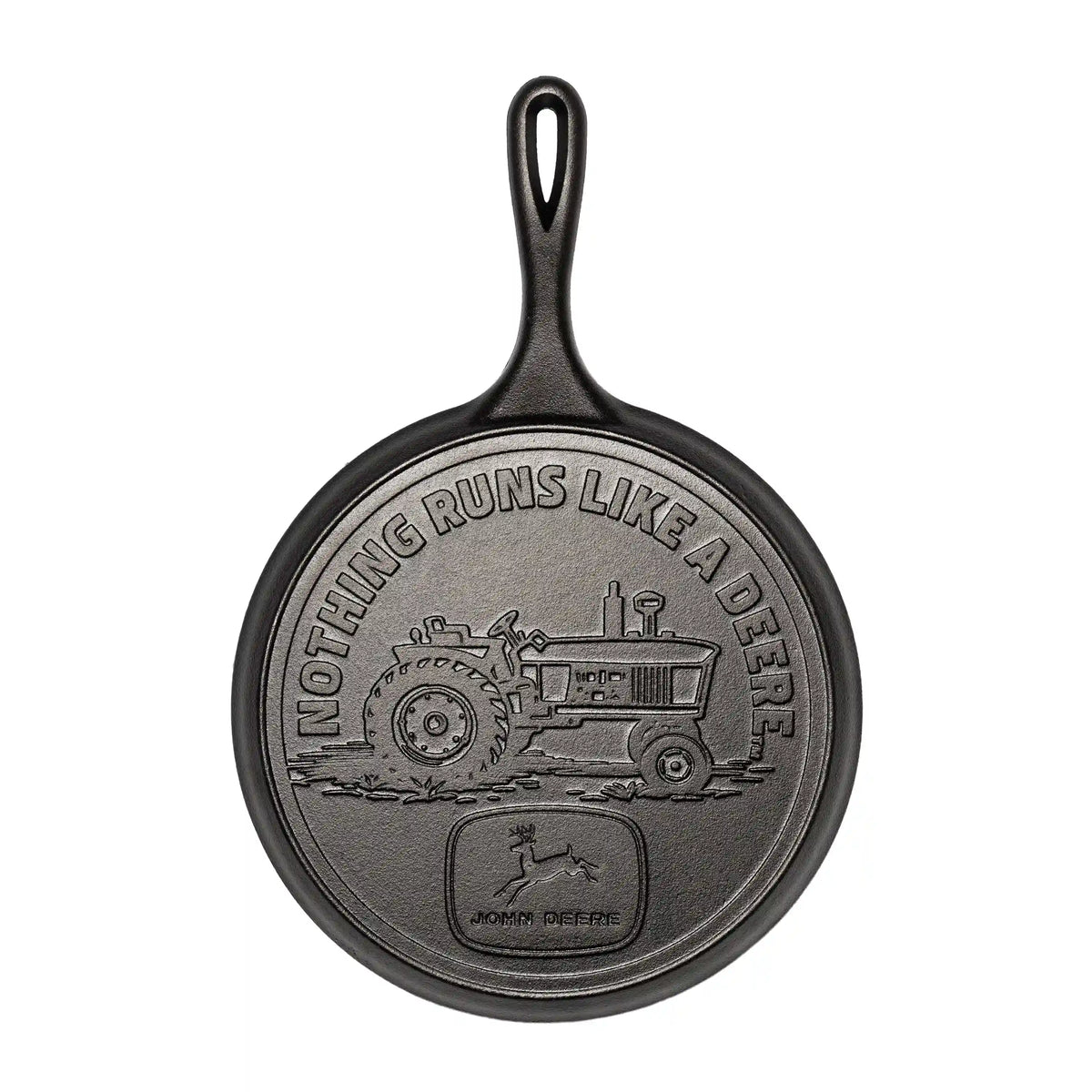 10.5 Inch Seasoned Cast Iron Griddle, John Deere Tractor