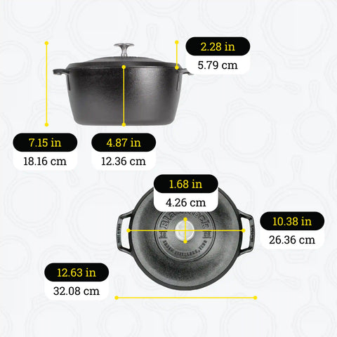 Blacklock 5.5 Quart Lightweight Cast Iron Dutch Oven