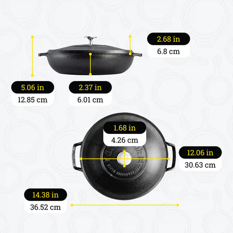 Blacklock 4 Quart Lightweight Cast Iron Braiser