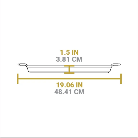 15.5 x 10.5 Inch Seasoned Cast Iron Baking Pan