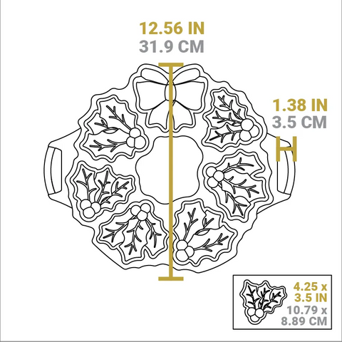 Seasoned Cast Iron Holiday Wreath Pan