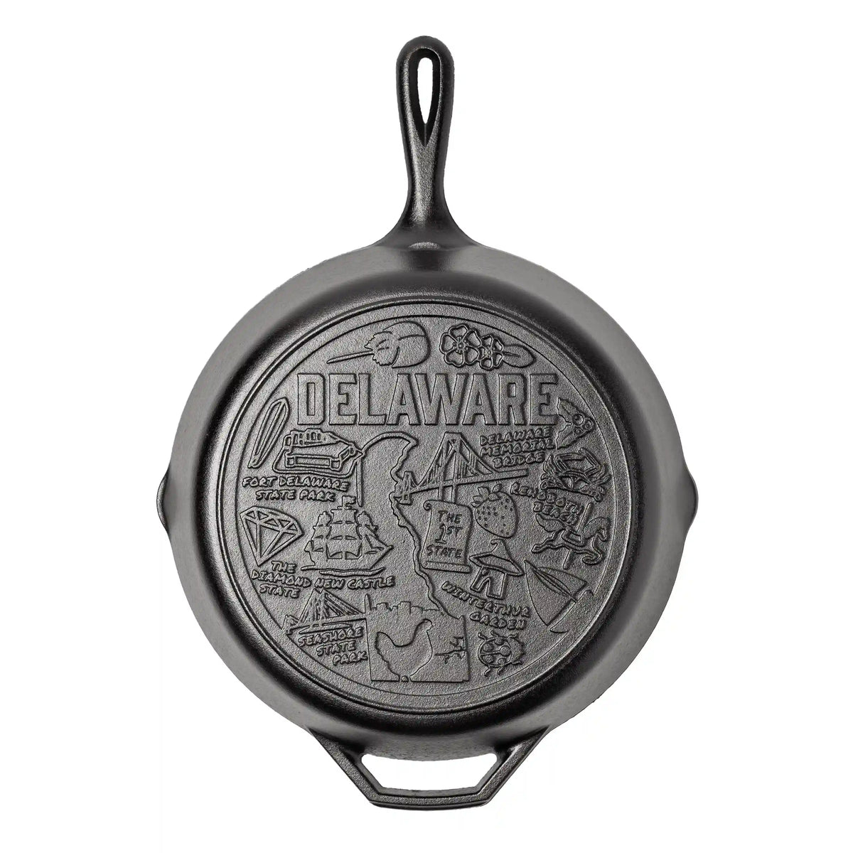 American Road Trip: 12 Inch Seasoned Cast Iron Skillet, Delaware
