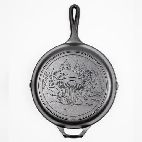 Lodge 10.25 Inch Seasoned Cast Iron Holiday Gnome Skillet