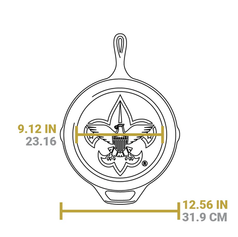 12 Inch Cast Iron Scouts Skillet