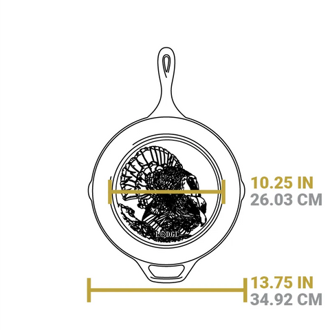 Wildlife Series™ 13.25 Inch Cast Iron Turkey Skillet