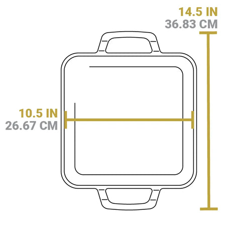 Chef Collection 11 Inch Cast Iron Square Griddle