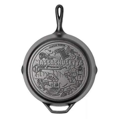 American Road Trip: 12 Inch Seasoned Cast Iron Skillet, Massachusetts