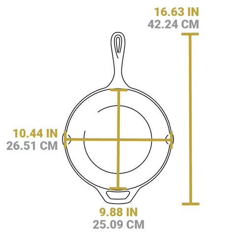 Lodge Chef Collection 10 Inch Seasoned Cast Iron Skillet, USA Frontier